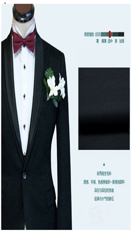 服装厂家量身定做定制黑男士色商务白领西服韩版修身休闲双领西装 修身一粒单排扣