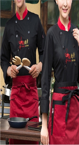 饭店长袖厨师工作服定制