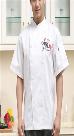 饭店夏季短袖工作服定制