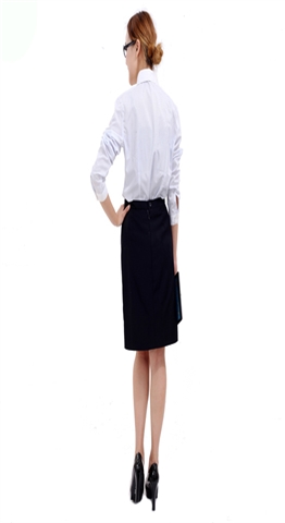 克柔丝夏季女式修身白领套群 韩式商务白领制服套装定做