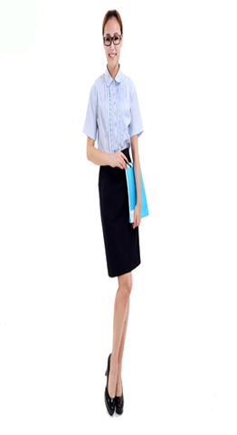 克柔丝夏季女式白领制服 女式修身套装定做 公司职业套装定制