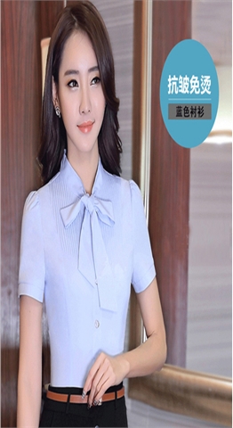 服装厂家定做夏季制服 白领职业装 衬衣套裙 前台制服定制 美容师工装衬衫