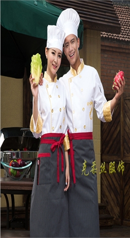 秋冬款厨师制服订制厂家