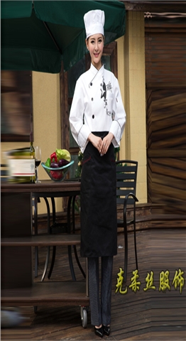 秋冬款立领长袖厨师服订制