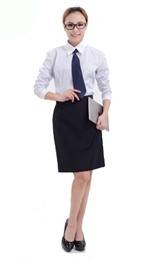 克柔丝夏季女式修身白领套群 韩式商务白领制服套装定做